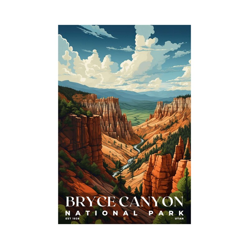 Bryce Canyon National Park Poster, Travel Art, Office Poster, Home Decor | S7